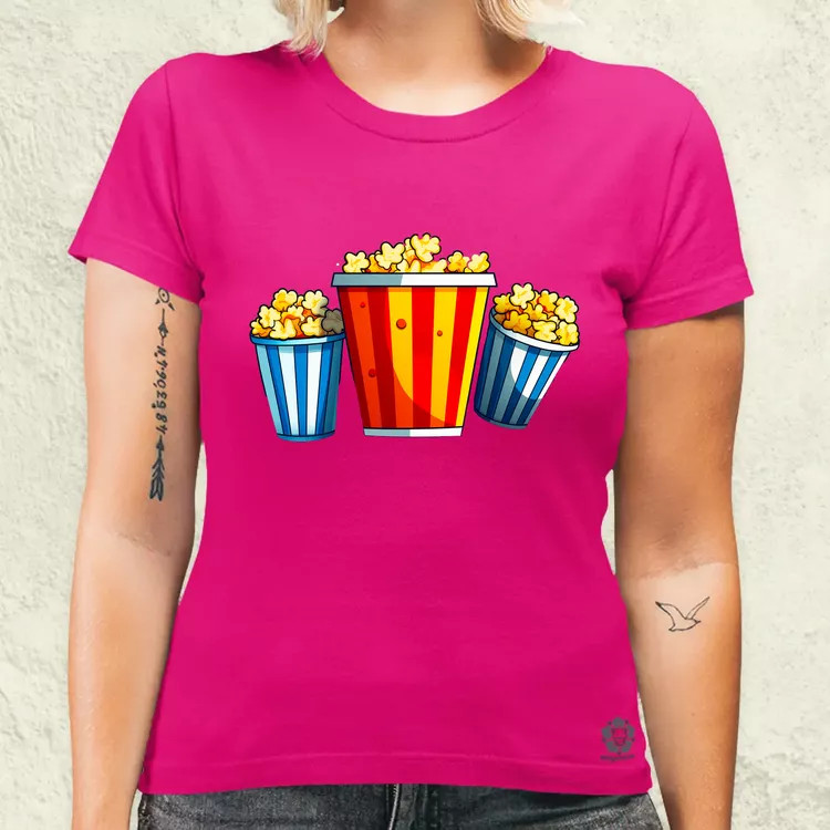 Pop art popcorn női póló