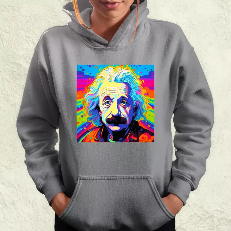 Pop art Einstein v15 női pulóver