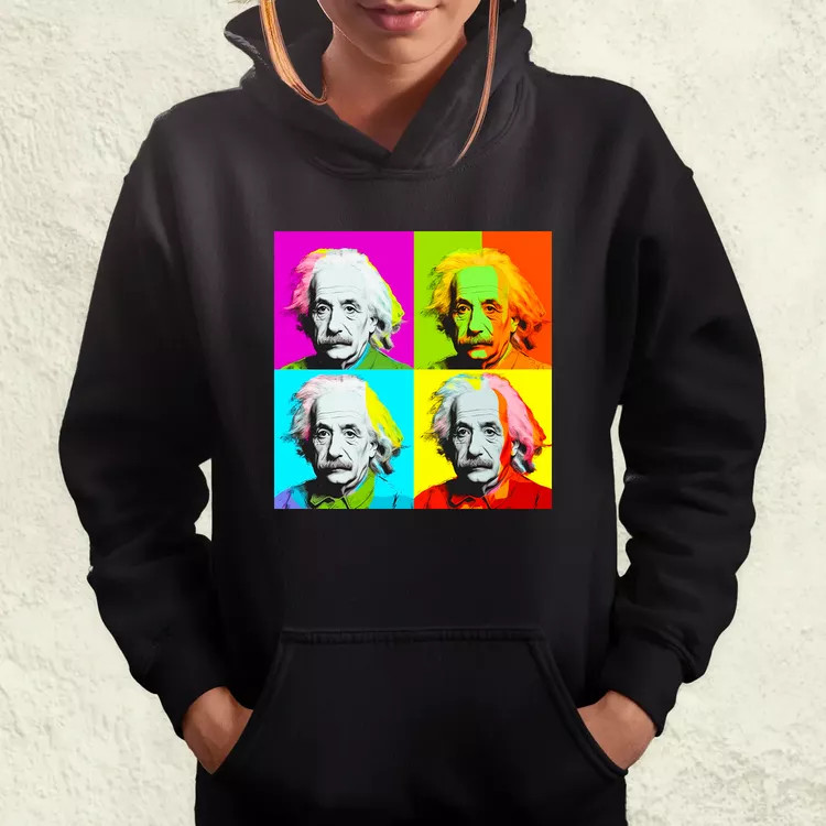 Pop art Einstein v8 női pulóver