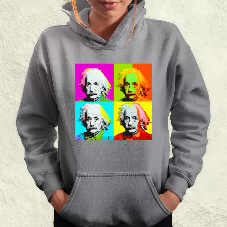 Pop art Einstein v8 női pulóver