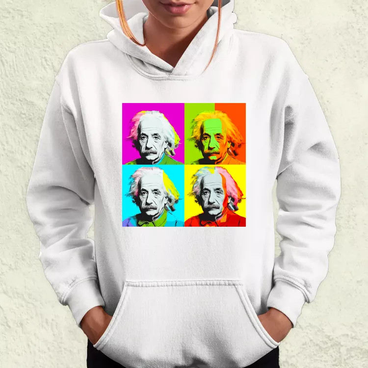 Pop art Einstein v8 női pulóver