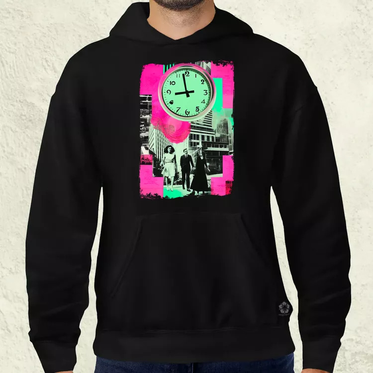 Pop art idő kollázs v1 férfi pulóver