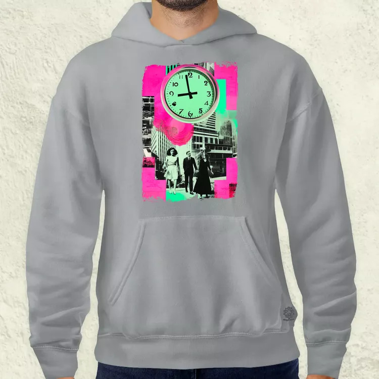 Pop art idő kollázs v1 férfi pulóver