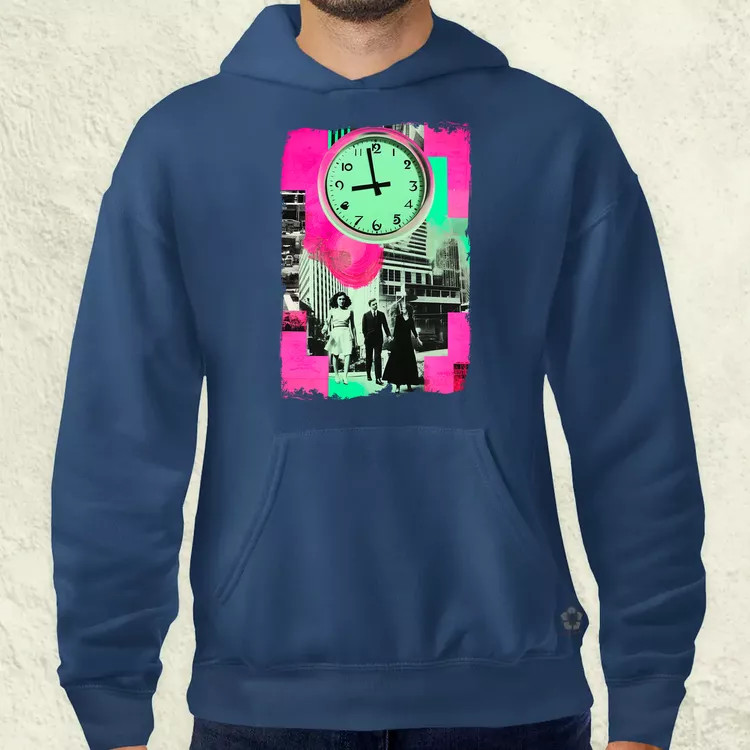 Pop art idő kollázs v1 férfi pulóver