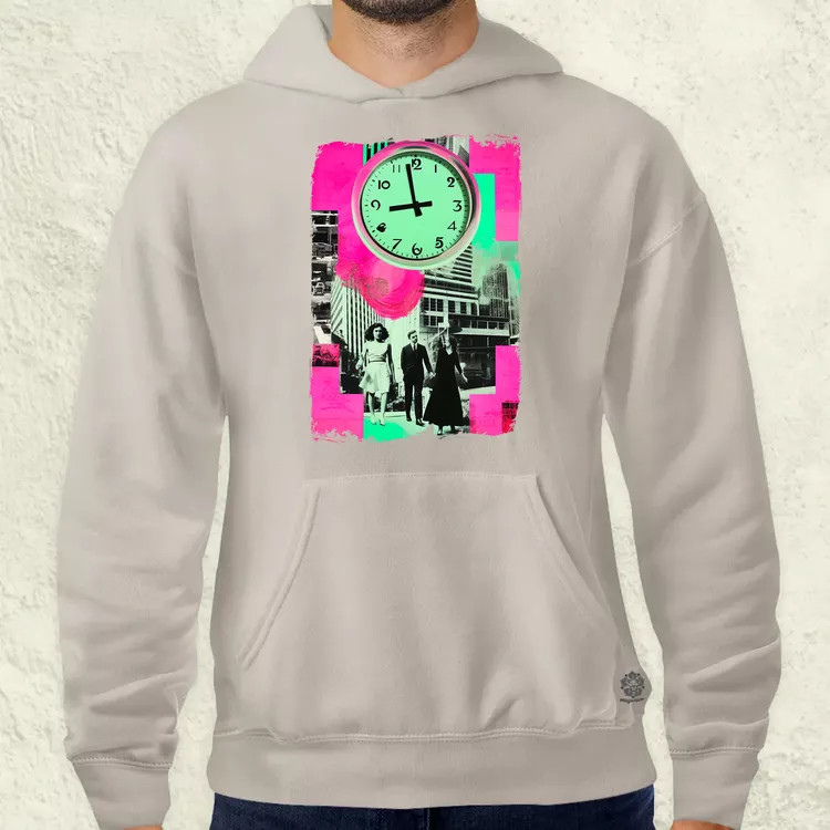 Pop art idő kollázs v1 férfi pulóver