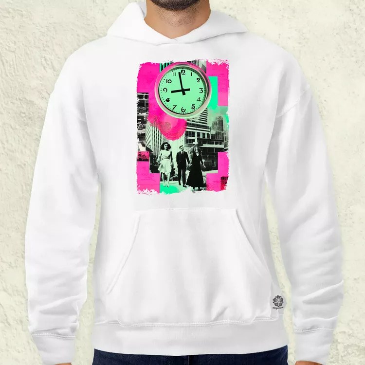 Pop art idő kollázs v1 férfi pulóver