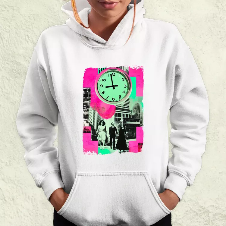 Pop art idő kollázs v1 női pulóver