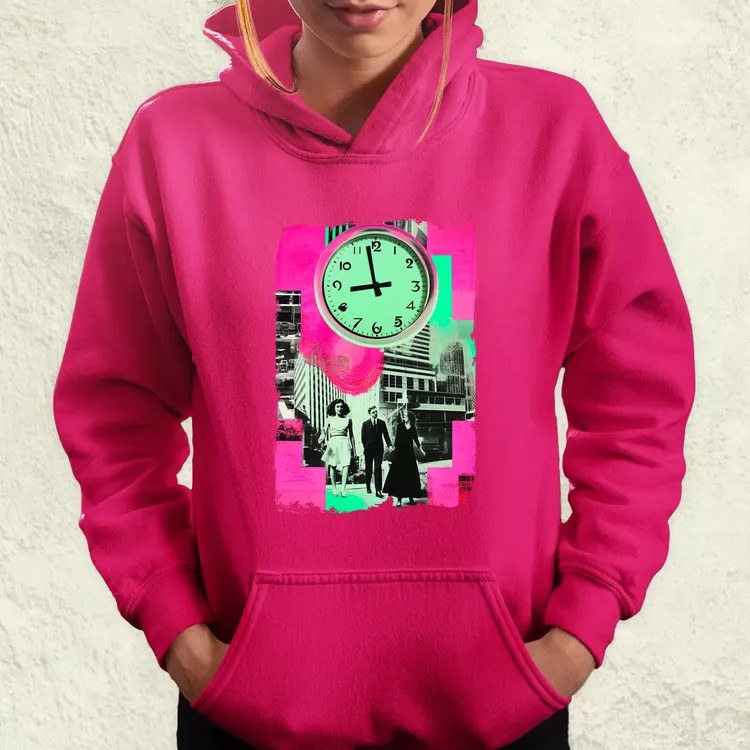 Pop art idő kollázs v1 női pulóver