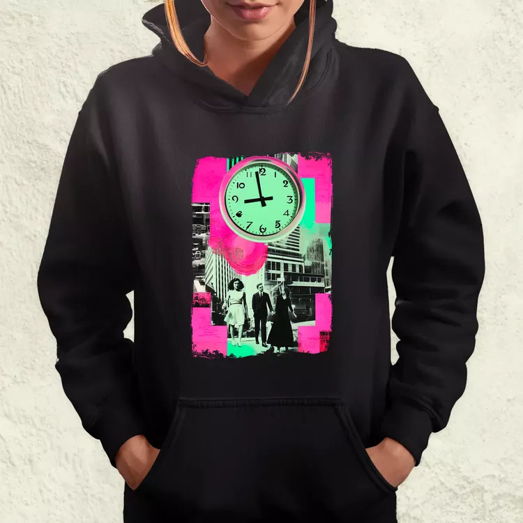 Pop art idő kollázs v1 női pulóver