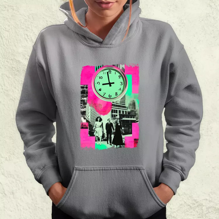 Pop art idő kollázs v1 női pulóver