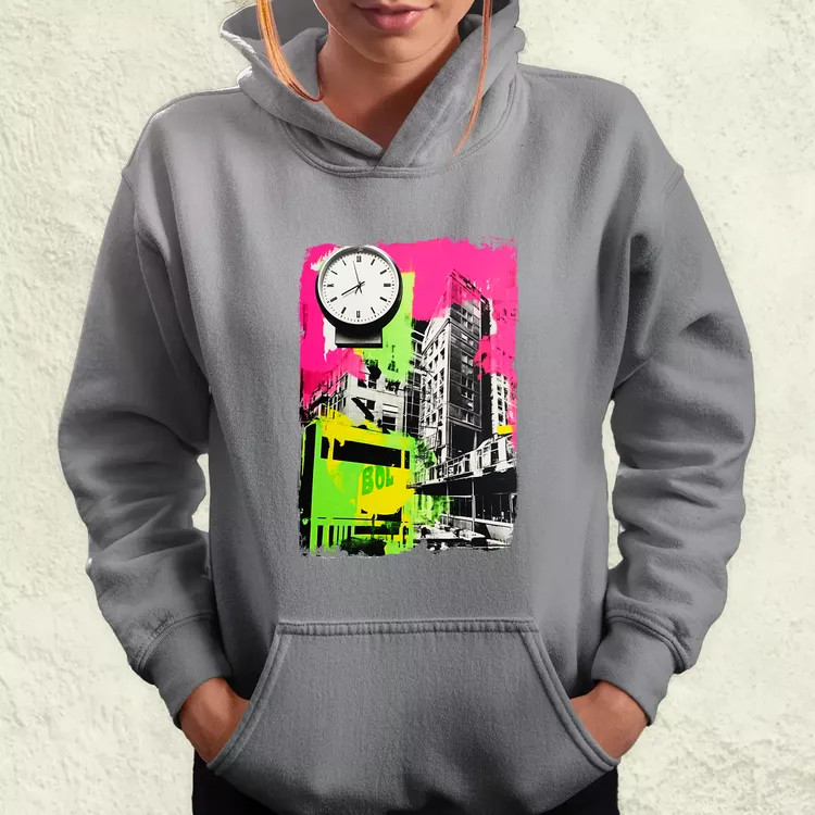 Pop art idő kollázs v2 női pulóver