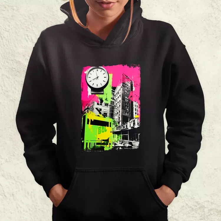 Pop art idő kollázs v2 női pulóver