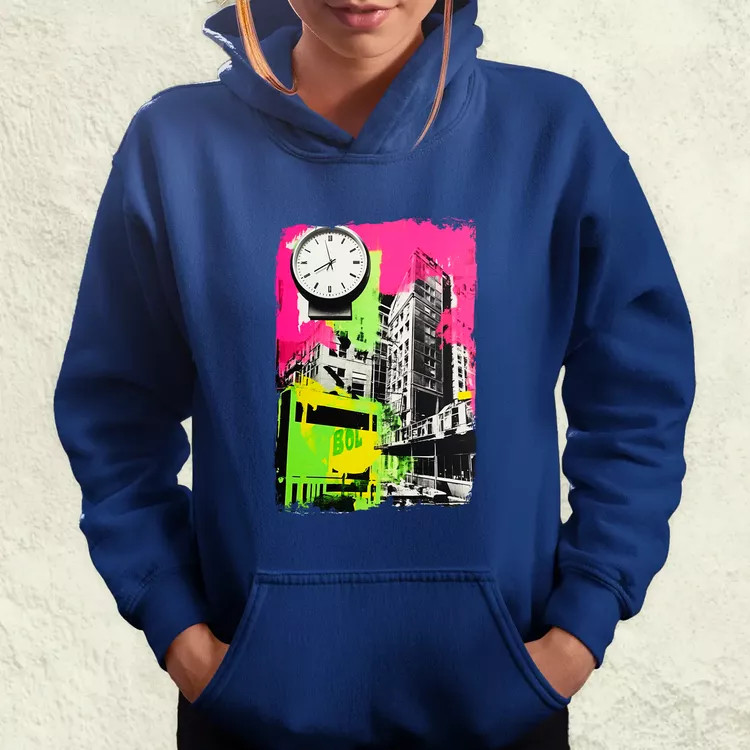 Pop art idő kollázs v2 női pulóver