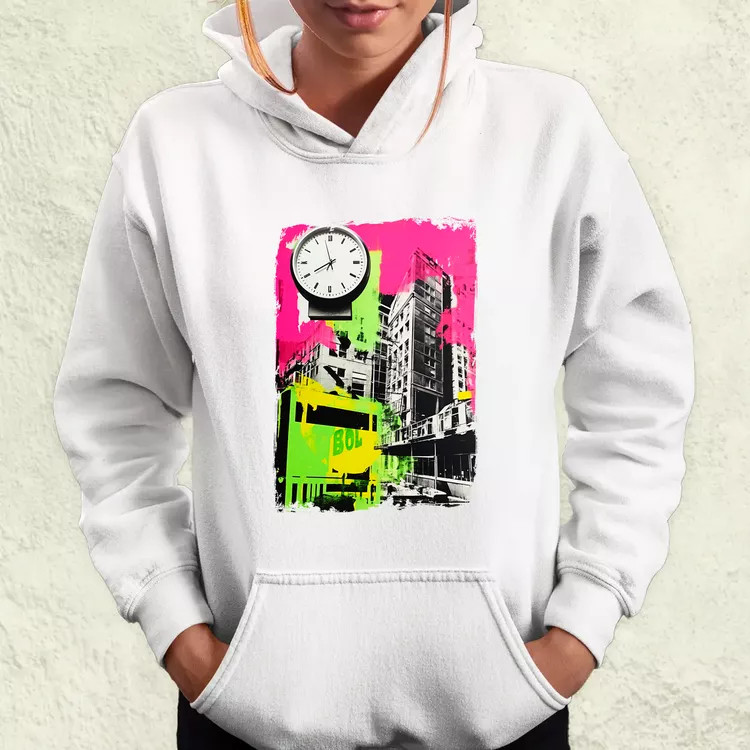 Pop art idő kollázs v2 női pulóver