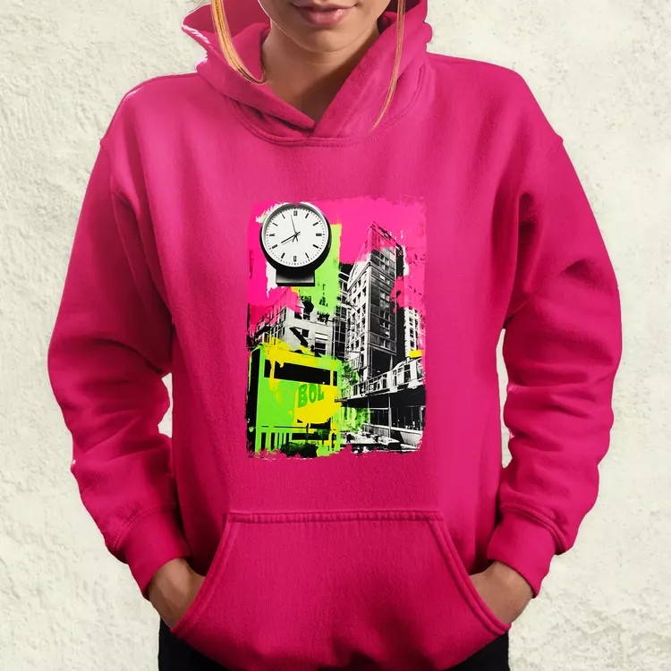 Pop art idő kollázs v2 női pulóver