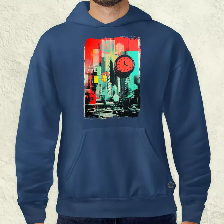 Pop art idő kollázs v3 férfi pulóver