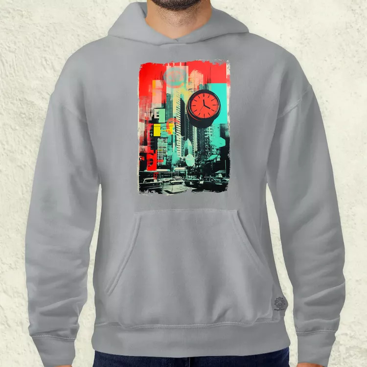 Pop art idő kollázs v3 férfi pulóver