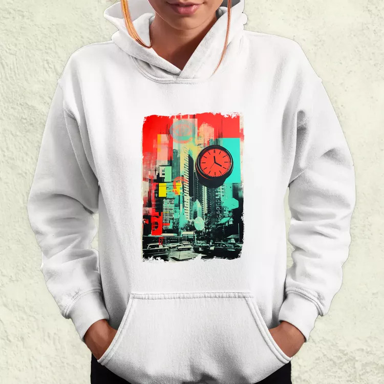 Pop art idő kollázs v3 női pulóver