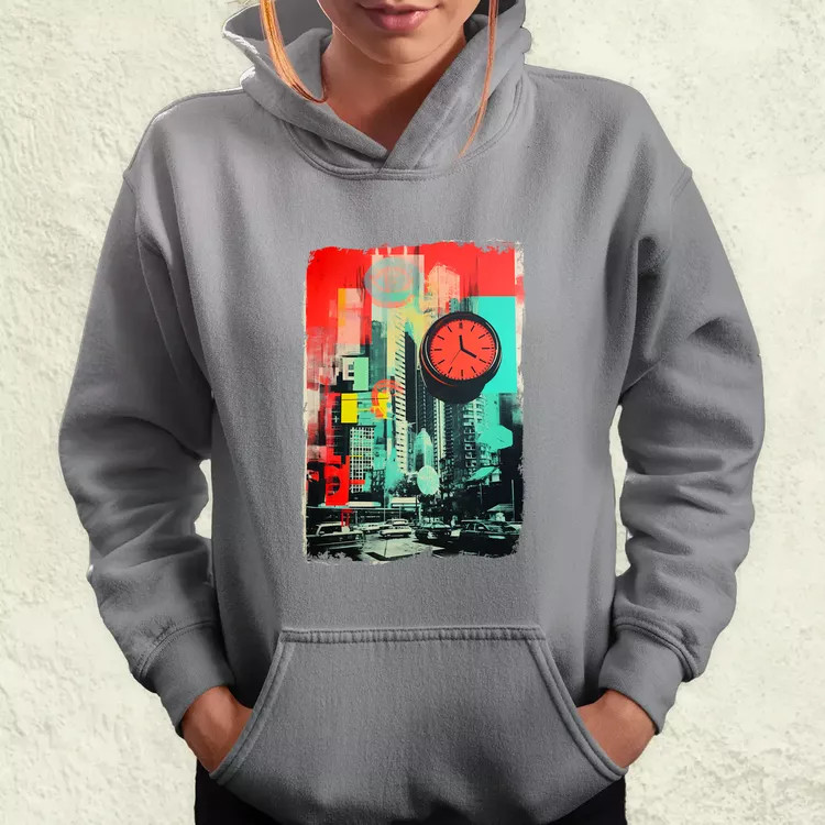 Pop art idő kollázs v3 női pulóver