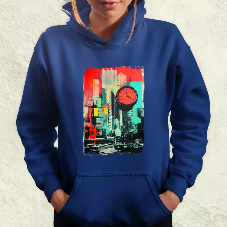 Pop art idő kollázs v3 női pulóver