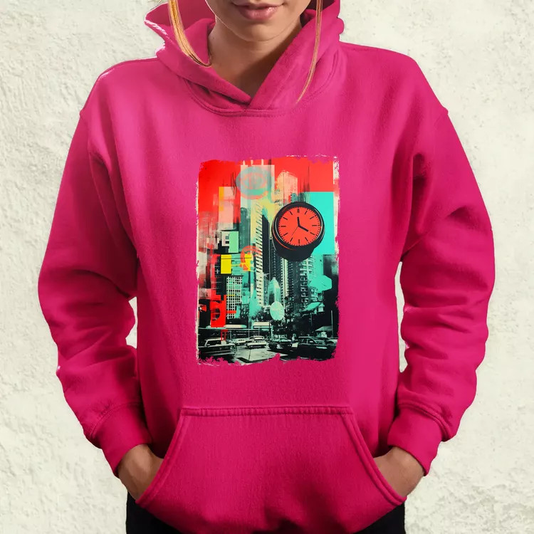 Pop art idő kollázs v3 női pulóver