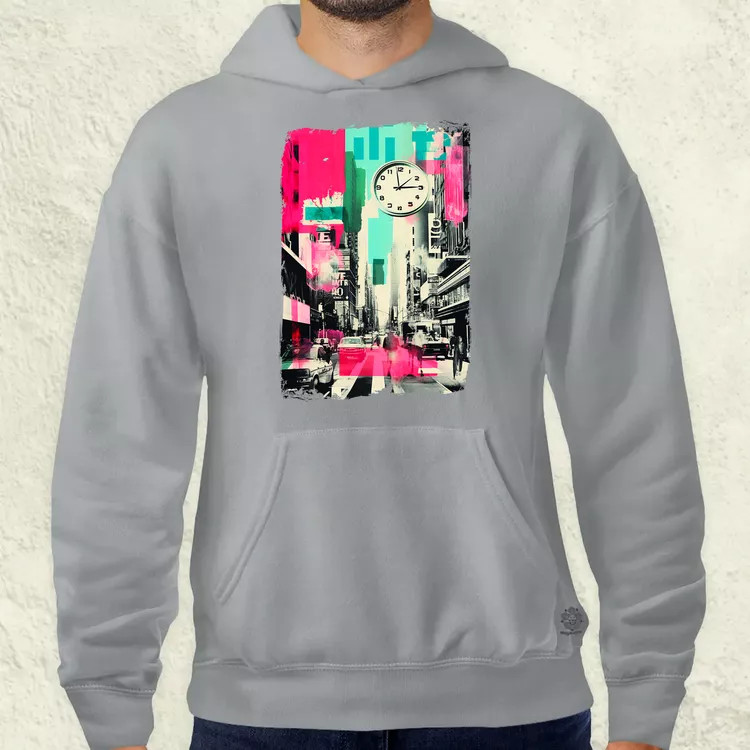 Pop art idő kollázs v4 férfi pulóver