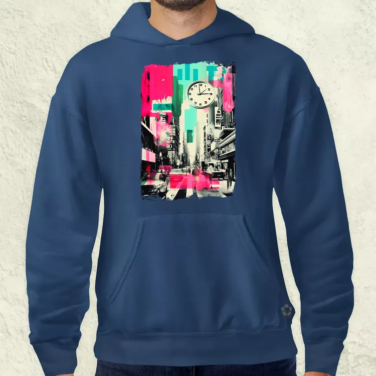 Pop art idő kollázs v4 férfi pulóver