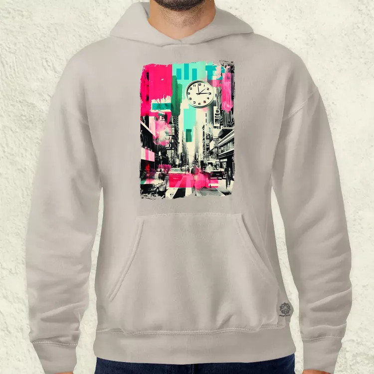 Pop art idő kollázs v4 férfi pulóver