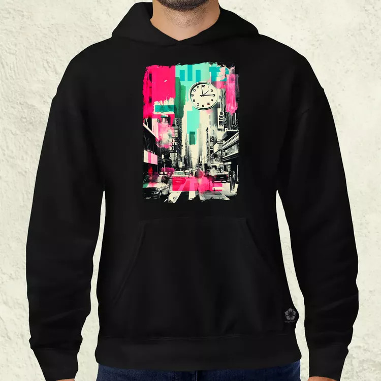 Pop art idő kollázs v4 férfi pulóver