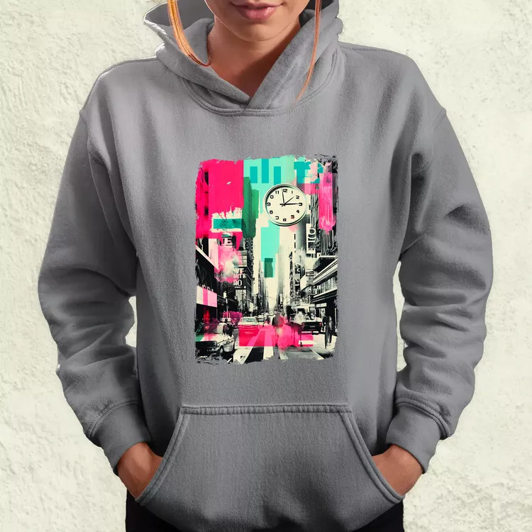 Pop art idő kollázs v4 női pulóver