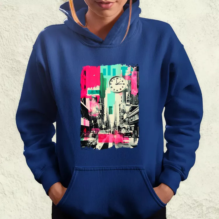 Pop art idő kollázs v4 női pulóver