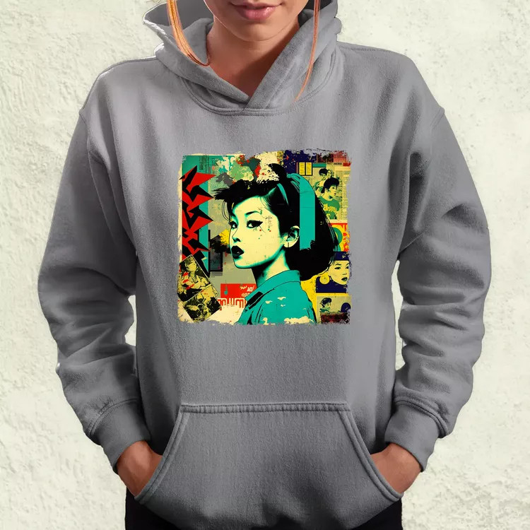 Pop art kollázs v1 női pulóver