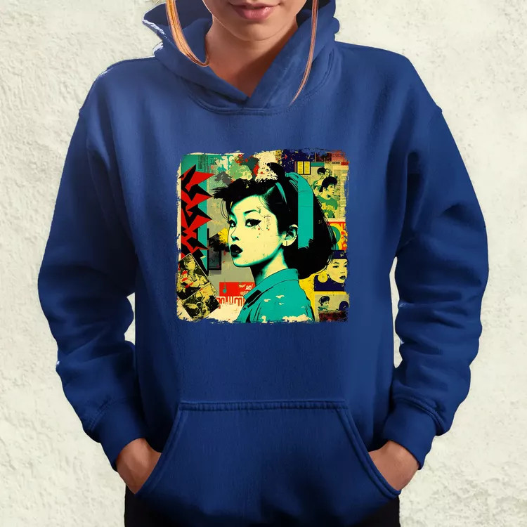 Pop art kollázs v1 női pulóver