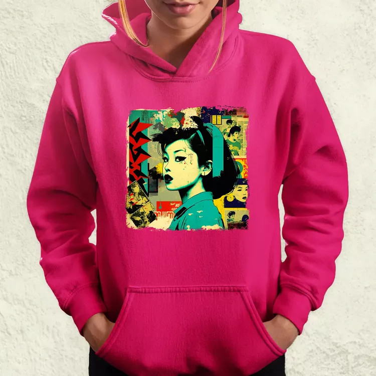 Pop art kollázs v1 női pulóver