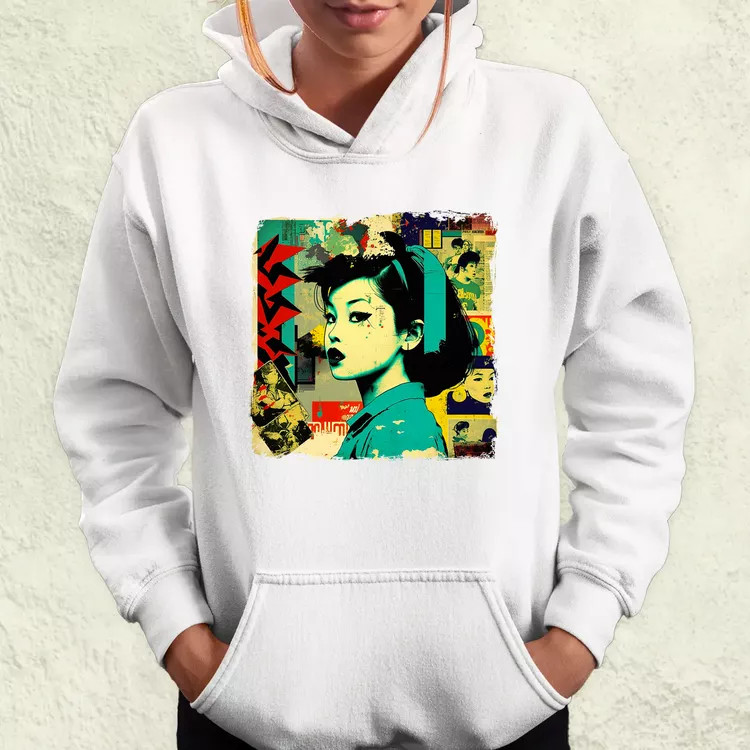 Pop art kollázs v1 női pulóver