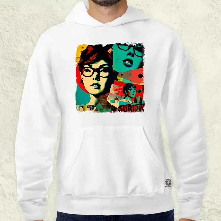 Pop art kollázs v2 férfi pulóver