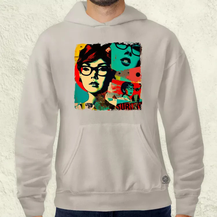 Pop art kollázs v2 férfi pulóver