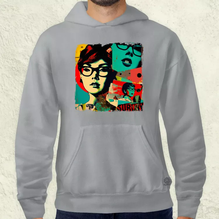 Pop art kollázs v2 férfi pulóver