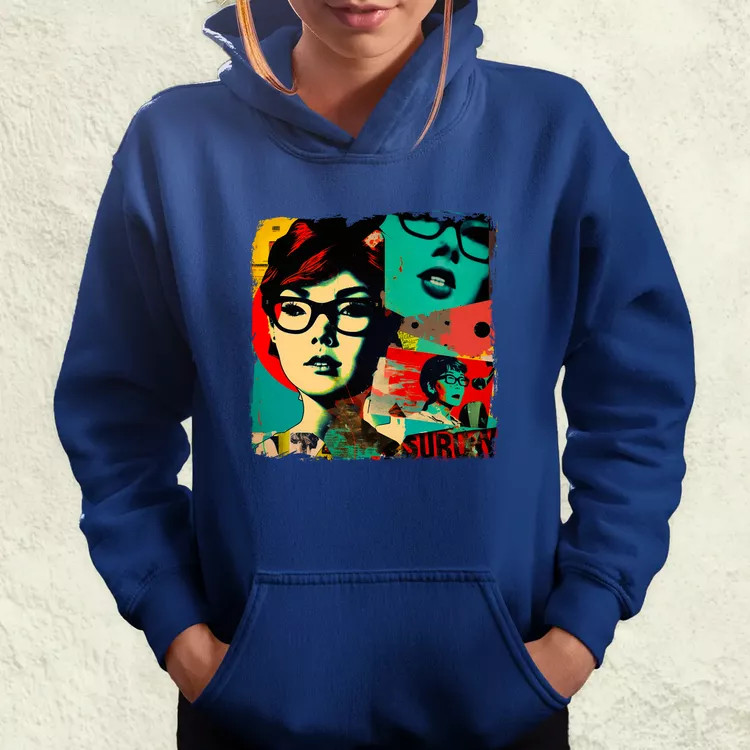 Pop art kollázs v2 női pulóver