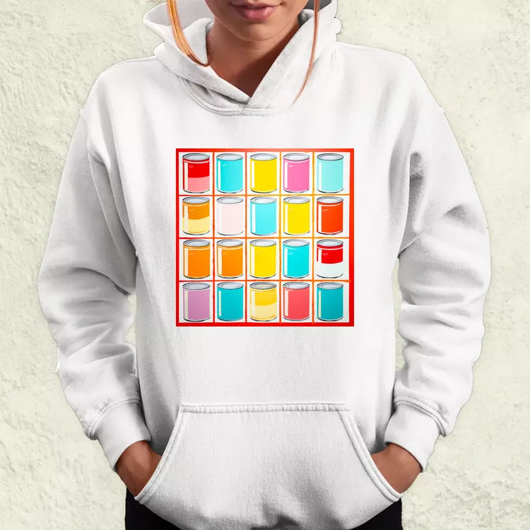 Pop art konzervdobozok v2 női pulóver