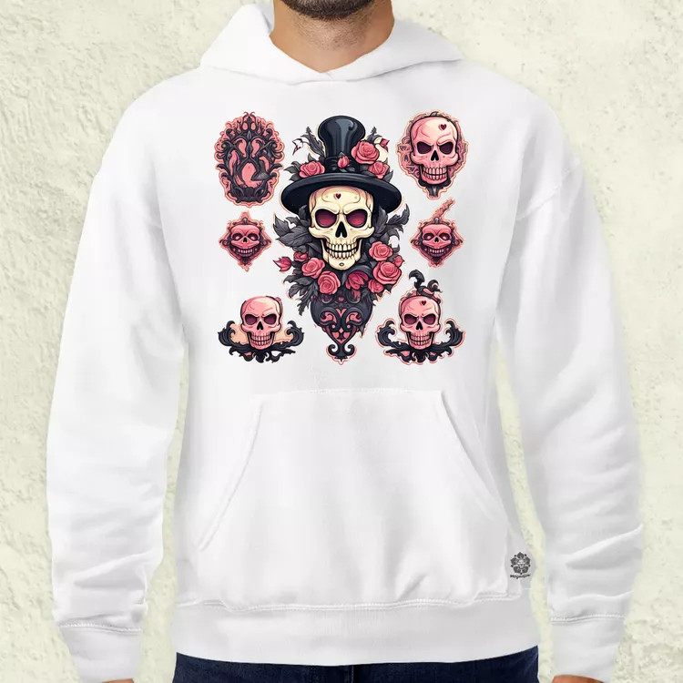 Halloween matricák v7 férfi pulóver