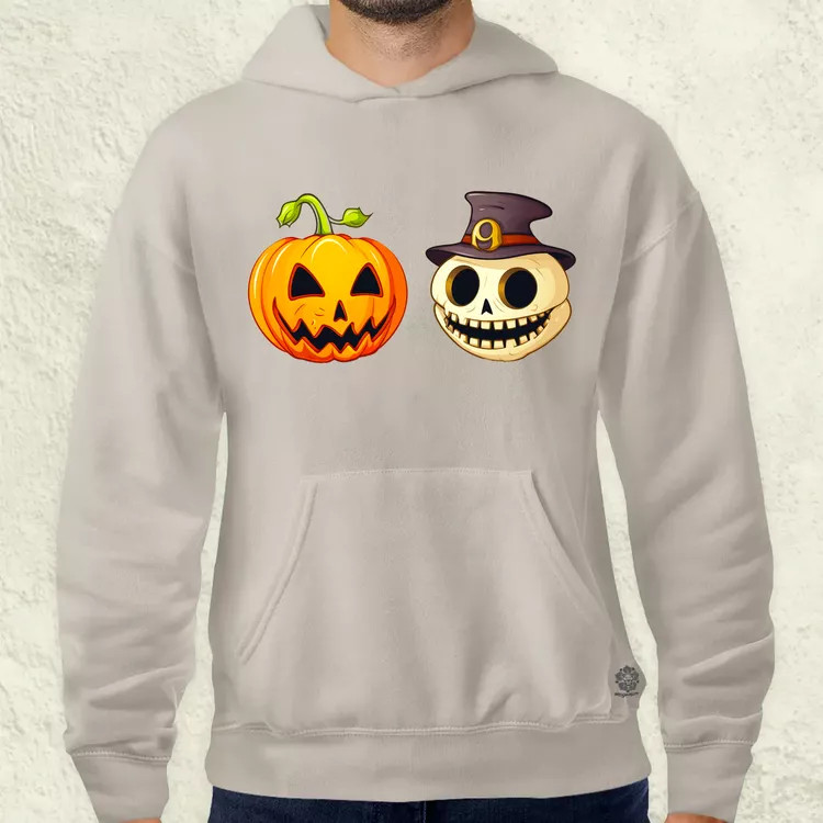 Halloween tök és koponya fantázia v13 férfi pulóver