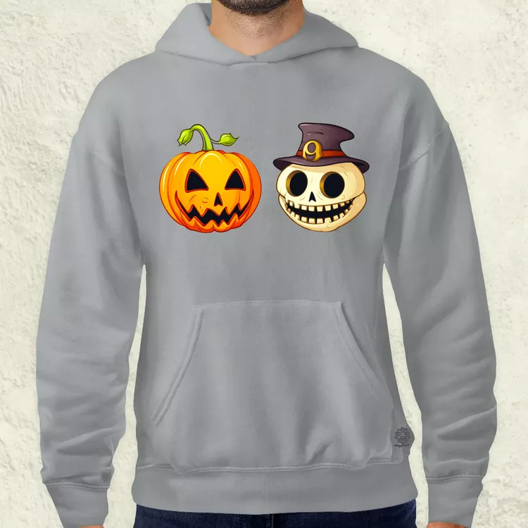 Halloween tök és koponya fantázia v13 férfi pulóver