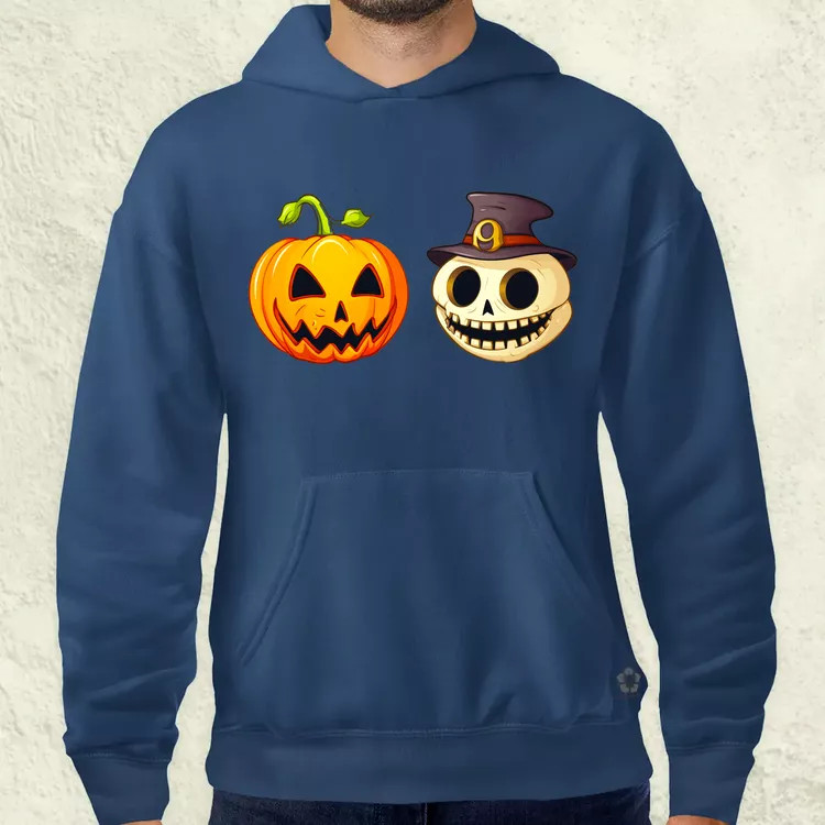 Halloween tök és koponya fantázia v13 férfi pulóver