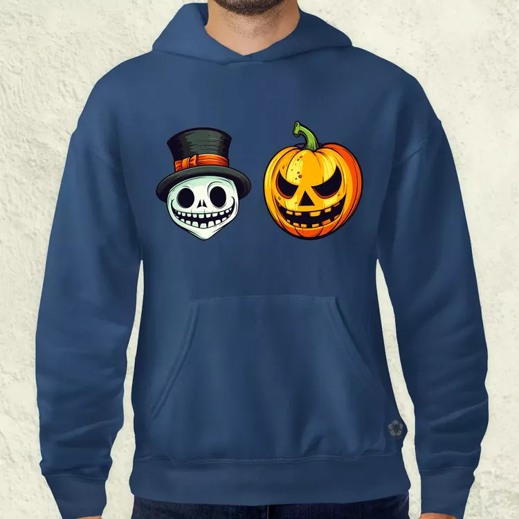 Halloween tök és koponya fantázia v16 férfi pulóver