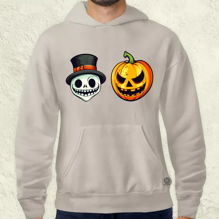 Halloween tök és koponya fantázia v16 férfi pulóver