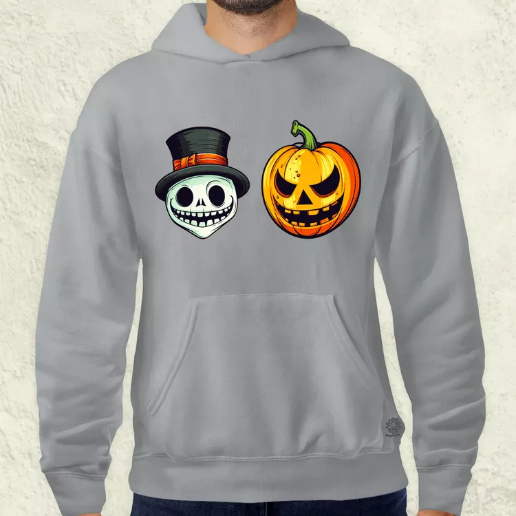 Halloween tök és koponya fantázia v16 férfi pulóver