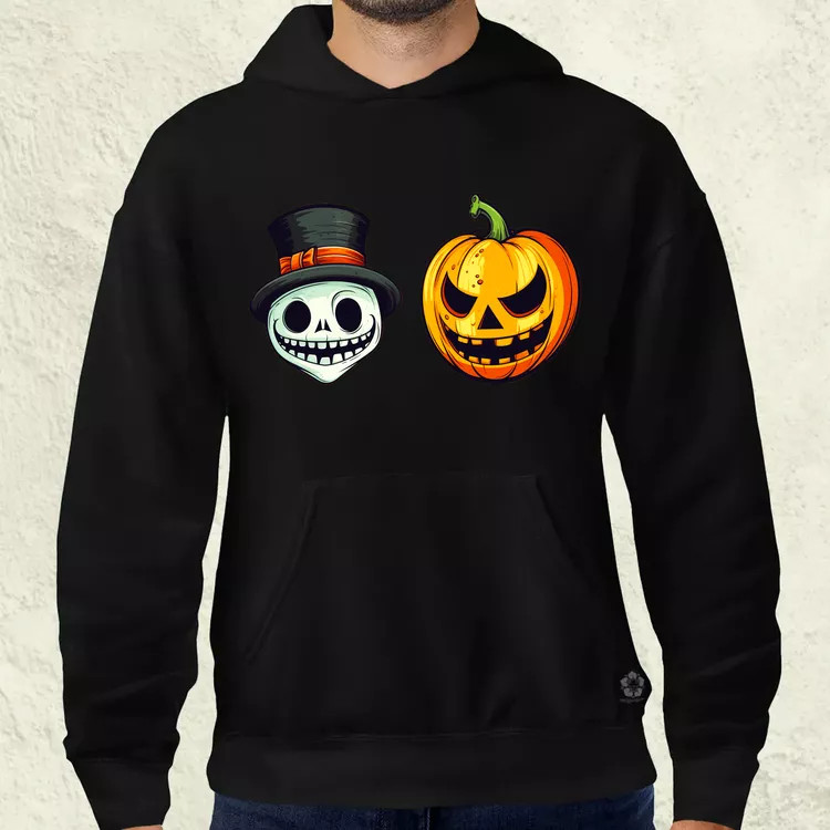 Halloween tök és koponya fantázia v16 férfi pulóver