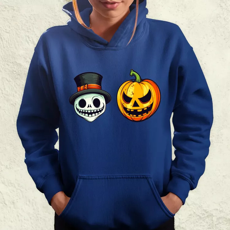 Halloween tök és koponya fantázia v16 női pulóver