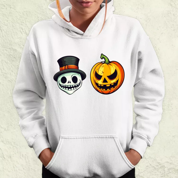 Halloween tök és koponya fantázia v16 női pulóver